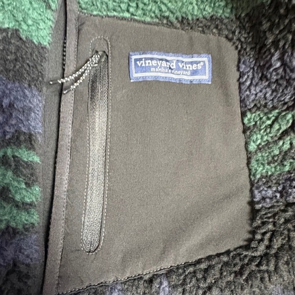 Vineyard Vines Men's Fleece Full Zip Sherpa Jacket in Tonal Nordic M Outerwear‎ - Picture 11 of 13